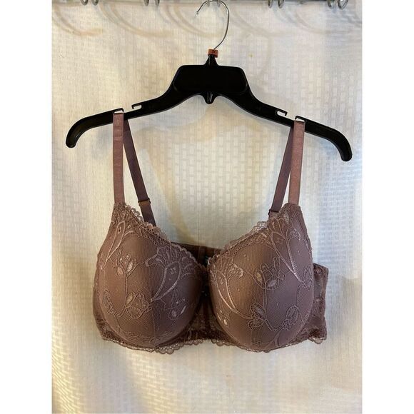Pure Beauty Renee Rafe 44DD Brown lace 3 Hooks  rn#72409 - Picture 2 of 5